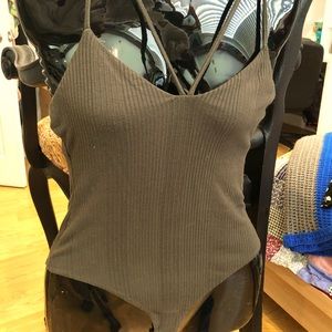 Army green tank onsie